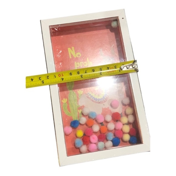 Llama llama mini rainbow pom pom funny humor hanging wall‎ decor boxes new - Picture 5 of 12
